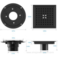 square shower black floor drain